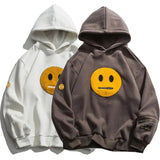Smiley Face Hoodie Autumn and Winter Men's Hoodie Fleece Hoodie