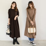 Work Dresses for Teachers Loose Pullover Dress Long Sleeve Dress Autumn and Winter