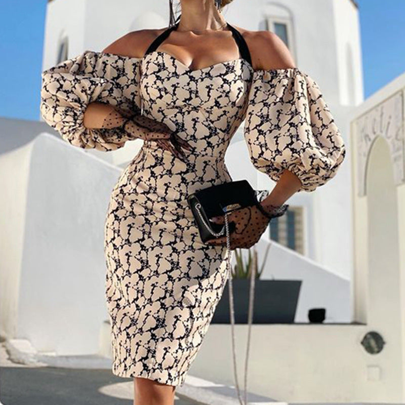 Women Bohemian Dress Sexy off-Shoulder Dress for Women
