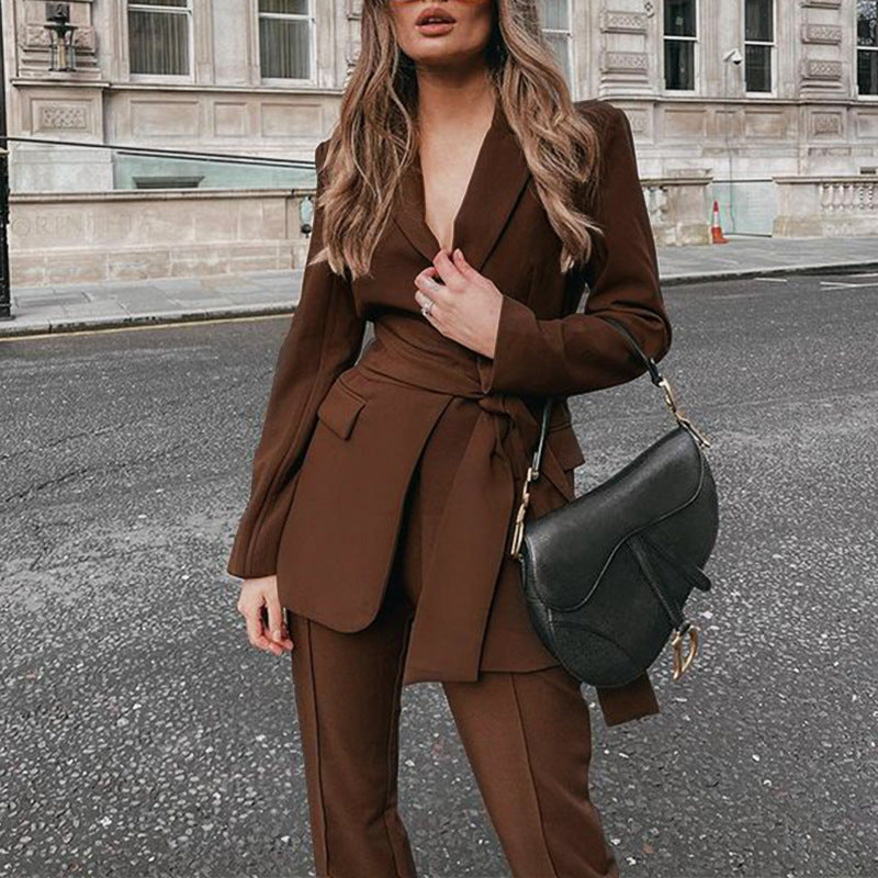 Women Blazar Pants Suit Spring and Autumn Women's Clothing Fashion Suit
