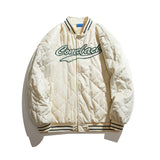 Man Fall Winter Outfis Winter Clothes Simple Embroidery Casual Thickening Baseball Uniform Couple Trend Loose Cotton Coat