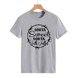 Beth Dutton Outfits Sorta Sweet Sorta Beth Dutton round Neck Casual Short Sleeve Fashion T-shirt