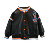 Toddler Boys Jackets Children's Clothing Boy's Leather Jacket Coat Spring and Autumn