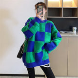 Preppy Aestitic Outfits Round Neck Sweater