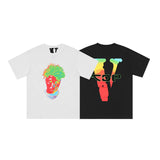 ATL Vlone Hoodie Graffiti Printing Short Sleeve T-shirt