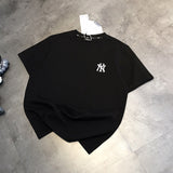 Yankees Summer Embroidered Back Presbyopic Large Printed T-shirt Loose Slimming Casual Short Sleeve'