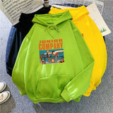 Slogan Graphic Hoodie Baggy Coat Velvet Padded Hooded Sweatshirt