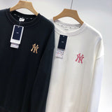 Yankees Autumn and Winter Couple Crew Neck Pullover Sweatshirt Back Printed Fashion Trend T