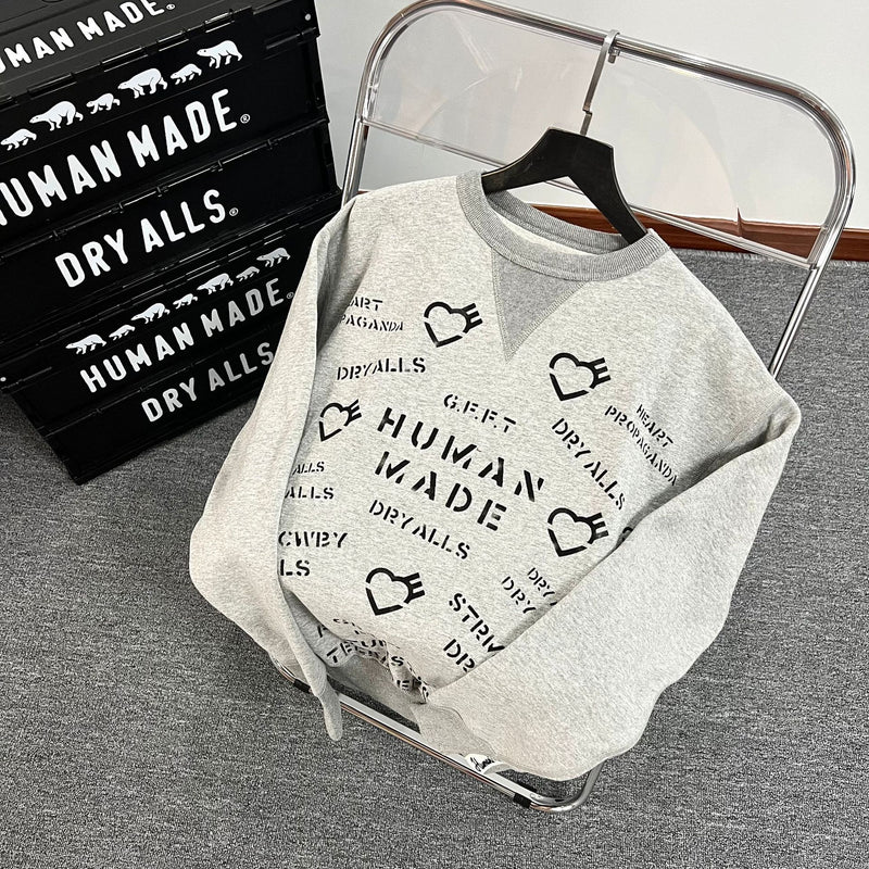 Human Made Sweatshirt Cute Pattern Brushed Hoody Loose