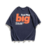 Men's T-shirt Short-Sleeved T-shirt Men's Summer Casual Street Trendy Sport Letters Printed Hip Hop Loose Couple Tee
