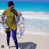Burkini Swimwear Muslim Fashion Outfits Muslim Swimsuit Solid Color Conservative Swimwear