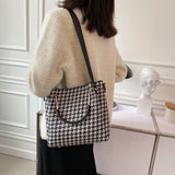 The Teacher Tote Vintage Women's Bag Autumn Messenger Bag Shoulder Bag Hand-Held Tote Bucket Bag