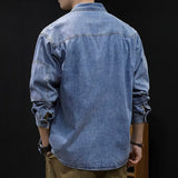 Denim Shirts Spring and Autumn Coat Men's Casual Loose Shirt