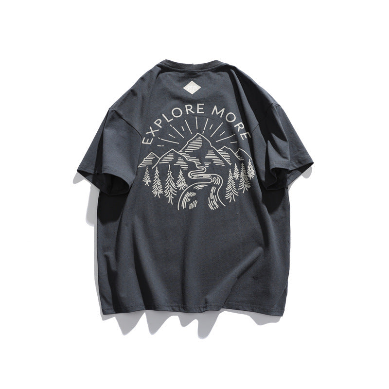 Man Summer T Shirt off-Shoulder Half Sleeve