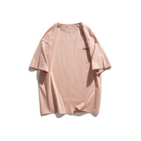 Men Tshirts Little Devil Smiley Face Printed Short-Sleeved T-shirt Men's Loose-Fitting plus Size Half-Length Sleeves Cotton Spring and Summer