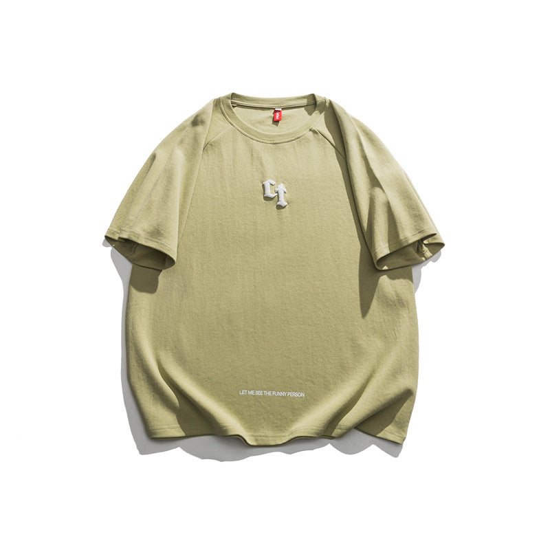 2022 Summer Man Outfits Letter Print Short-Sleeve