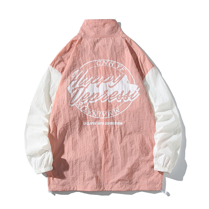 Varsity Jacket Stand-up Collar Jacket