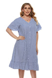 Women Plus Size MIDI Dresses Loose Casual Dress