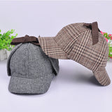 Vintage Check Baseball Cap Plaid Double Brim