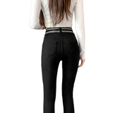 Women Legging Winter Fleece-Lined Warm Tights High Waist Slim Fit