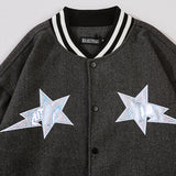 Letterman Jacket Outfit Senior Jackets Varsity Baseball Coat Men's Loose Lapel Jacket