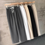 Men Suit Pants Straight Loose Casual Pants