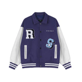 Letterman Jacket Outfit Senior Jackets Varsity Baseball Coat Embroidered Baseball Uniform Men Color Contrast Patchwork Loose