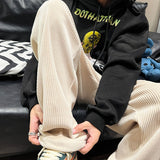 Men Sweatpants Drooping Straight Loose Retro Leisure Sports