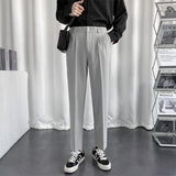 Men Suit Pants Men's Straight Trousers