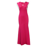 Mariah Carey See through Dress Sexy Tassel Evening Party Dress Bridesmaid Dress