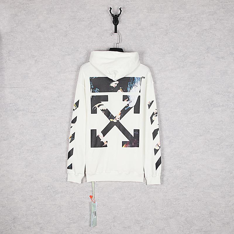 Off White Hoodie Men's Zipper Casual Comfortable Cotton Long Sleeve Owt For Men