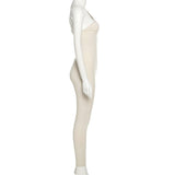 Summer Women's Sexy Cutout One Shoulder High Waist Tight Casual Sports Fitness Jumpsuit