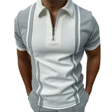 Polo Shirts Spring and Summer Men's Polo Shirt Color Matching T-shirt