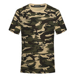 Woodland T Shirt Camouflage Crew Neck
