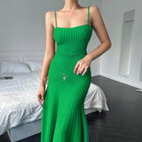 Emily Ratajkowski Dress Sexy Solid Color Woolen Suspender Dress