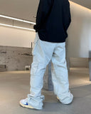Men Cargo Pants Loose Straight Cargo Pants Men's and Women's Pants