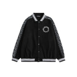 Letterman Jacket Outfit Senior Jackets Varsity Baseball Coat Jacket Men's Loose Lapel Baseball Uniform Jacket