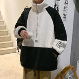 Men's Autumn Winter Coat Winter Men's Stand Collar Lamb Wool Embroidered Jacket