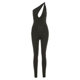 Women's Summer High Waist Tight Sleeveless Casual Sports Jumpsuit