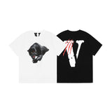 Vlone Spring Summer Trendy plus Size Retro Sports Short Sleeve Tshirt
