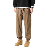 Men Sweatpants Belt Loose Casual Pants Hip Hop Pure Cotton