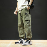 Men Cargo Pants Spring Loose Men's Casual Trousers