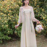Women Cottagecore Dress Female Student Summer