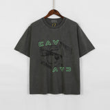 Cavempt Ce Life Cav @ Empt Fluorescent Green Letter Print Short-Sleeve T-shirt Short Sleeve Men and Women