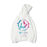 Smiley Face Hoodie Hooded Sweater Men Graffiti Coat Hoodie
