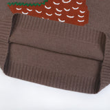 Dinosaur Sweaters Embroidered Long Sleeve Retro Loose Knitted Sweater