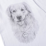 Justin Bieber Drew House Drew Golden Retriever Dog Head Smiley Face Printed Street HipHop Short Sleeve Tshirt