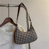 The Teacher Tote Black and White Striped Underarm Bag Women's Bag Autumn Baguette Bag Shoulder Handbag