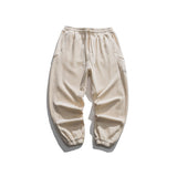 Man Fall Winter Outfis Winter Vintage Pure Color Simple Casual Trousers Men