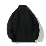 Men's Autumn Winter Coat Men's Stand Collar Lamb Wool Cotton Coat